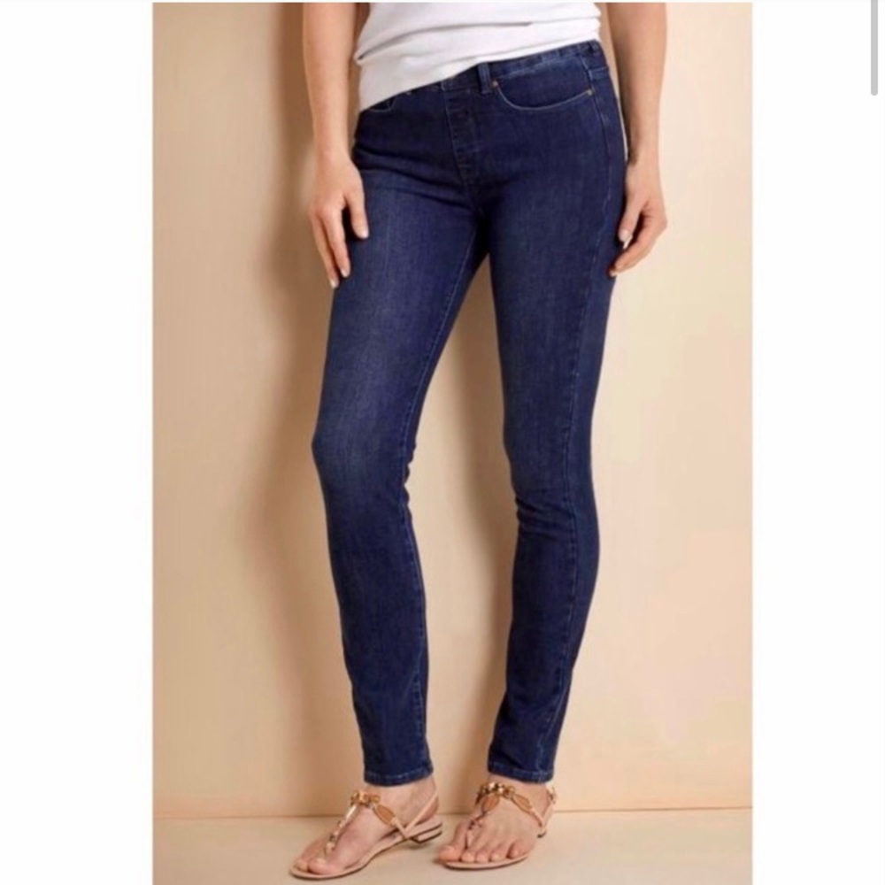 Soft Surroundings 5 Pocket Jeggings Women’s Size M Petite Stretch Denim Classic